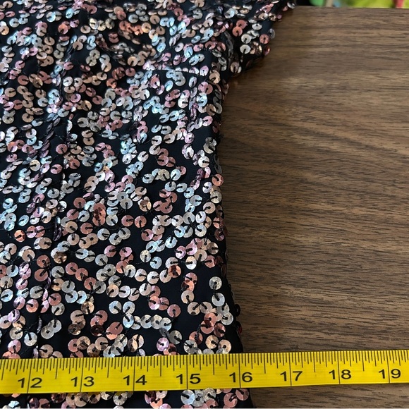 Vince Camuto Sparkling Black and Pink Mini Dress - Picture 13 of 15